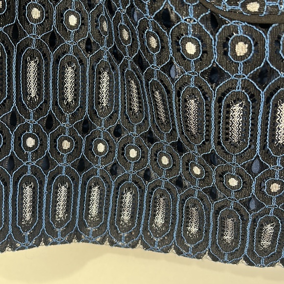 LOFT ANN TYLOR LACE MINI SKIRT BLACK SILVE SPARKLY AND BLACK in size 14 - Picture 8 of 8